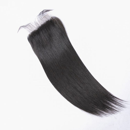 brazilian straight 5x5 transparent closure